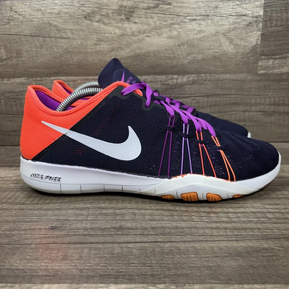 Nike Free TR 6 Blue Purple Orange Womens US Size 8 833413-500 Running Shoes